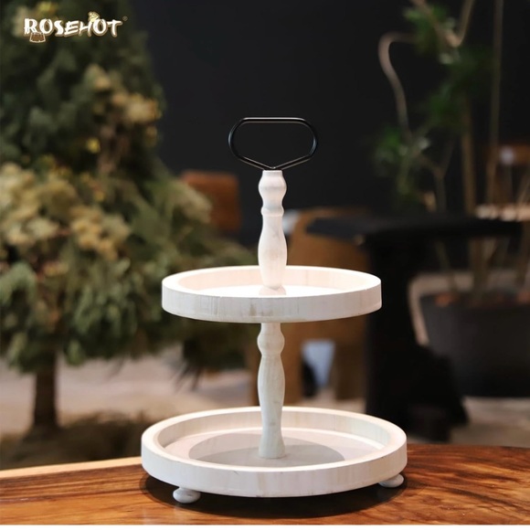 NIB white washed tier tray - Picture 1 of 2